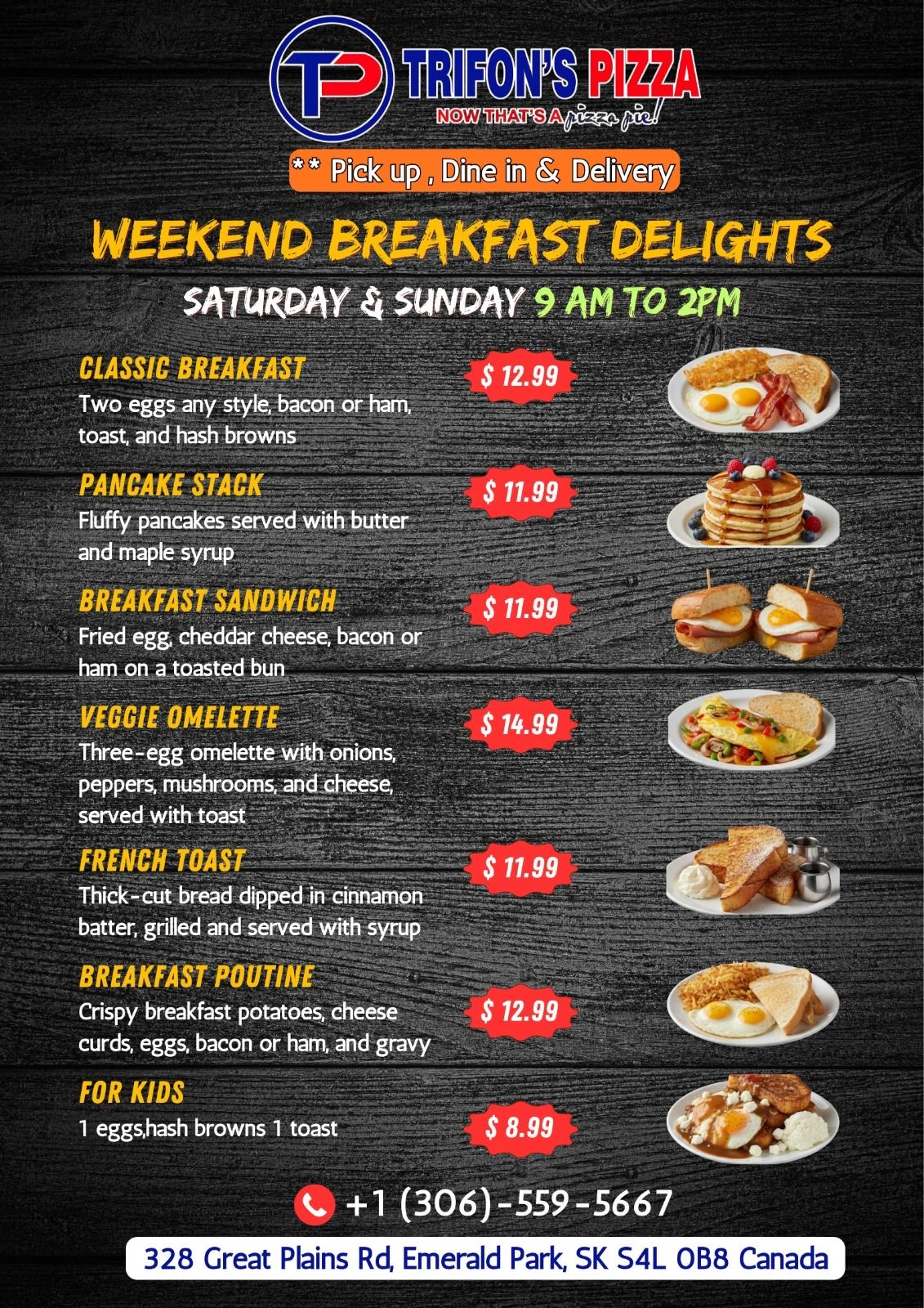 Special Offer at Trifons Pizza Emerald Park